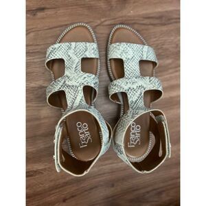 FRANCO SARTO Genevia Snakeskin Embossed Sandal Womens Size 5M Gladiator‎
